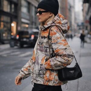 PRADA | 40S | AW17 Shetland Village Light Parka Silk Jacket